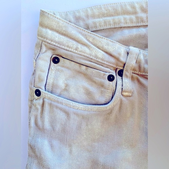 Helmut Lang White Paint Splatter Gray Low Rise Jeans Size 26 - Picture 4 of 10